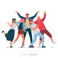 Ilustrasi Lirik Lagu Happy yang menginspirasi Kelompok Remaja menjalani Hari Sabtunya dengan Menyenangkan,
Image by pikisuperstar on Freepik