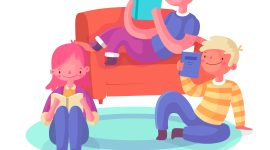 Ilustrasi Membaca Buku bersama Menyenangkan dan Anti Bosan, Image by freepik