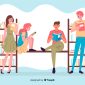 Ilustrasi Hobi Membaca Buku bersama Teman Baru di Komunitas Baca Buku, Image by pikisuperstar on Freepik