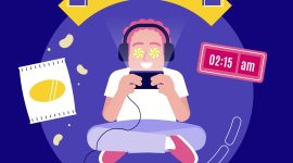 Ilustrasi Anak-anak asyik bermain game online, Image by freepik