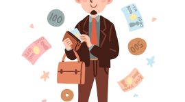 Ilustrasi Profesional Muda Mengelola Uang, 
Image by freepik