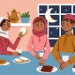 Ilustrasi Makan Sahur Bersama Teman Teman, Image by freepik