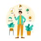 Ilustrasi Remaja asyik Memilih Hobi, Image by freepik