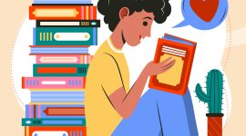 Ilustrasi Remaja Bahagia Membaca Buku, Image by freepik