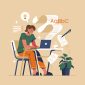 Ilustrasi Seorang GenZ yang sedang asyik menikmati hobinya menulis, Image by pikisuperstar on Freepik