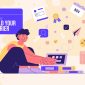 Ilustrasi Seorang Remaja sedang menikmati Profesi Sebagai Content Writer, Image by freepik