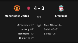 Inspirasi Filosofi Fergie Time , Score Akhir Manchester United vs Liverpool, Piala FA, sumber LIVE SCORE