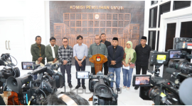 Konferensi Pers untuk menyampaikan perkembangan pascapemungutan dan penghitungan suara di TPS, Rabu (14/02/2024), source : website KPU.go.id