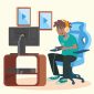 Ilustrasi Seorang Gamer Sedang Berlatih, Image by gstudioimagen1 on Freepik