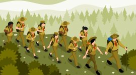 Ilustrai Perjalanan Organisasi Kepanduan,
Image by macrovector on Freepik
