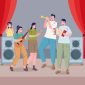 Ilustrasi Bernyanyi Bersama Gembira,
Image by gstudioimagen1 on Freepik