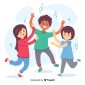 Ilustrasi Tiga Remaja Bernyanyi Bahagia,
Image by freepik