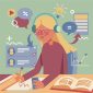 Ilustrasi Pelajar yang sedang belajar dengan Gaya Belajar Auditory,
Image by freepik
