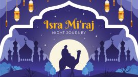 Isra Miraj Nabi Muhammad SAW,
image by freepik