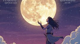 Ilustrasi Bulan dan Ksatria