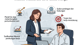 Ilustrasi Mentor Profesional Kunci Tumber di Dunia Kerja