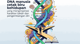DNA manusia cetak biru kehidupan yang menginspirasi karakter takdir dan pengembangan diri